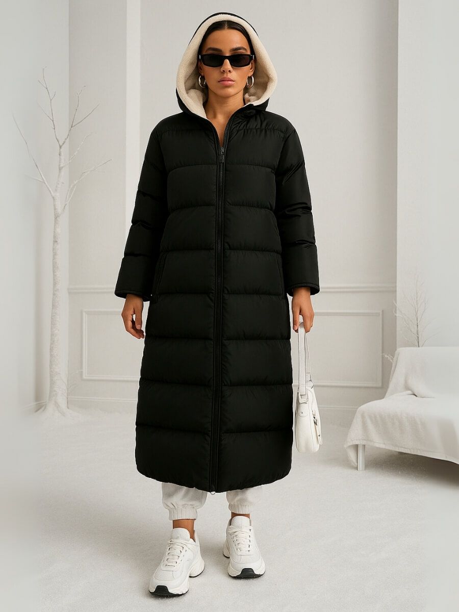 Furry puffer jacket